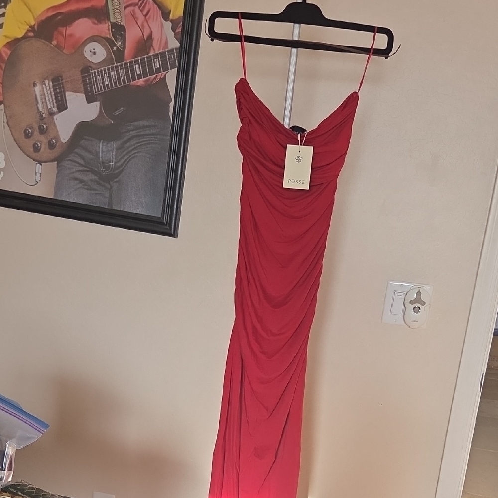 Posse Strapless Red Dress